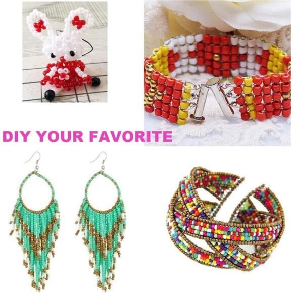 EuTengHao 6000pcs Glass Seed Beads Small Craft Beads for DIY Bracelet Necklaces - Picture 4 of 7